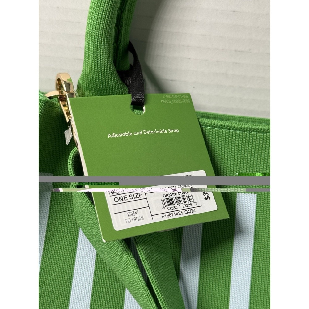 New Kate Spade New York x Target Stripe Knit Crossbody Bag in Green - Picture 4 of 9